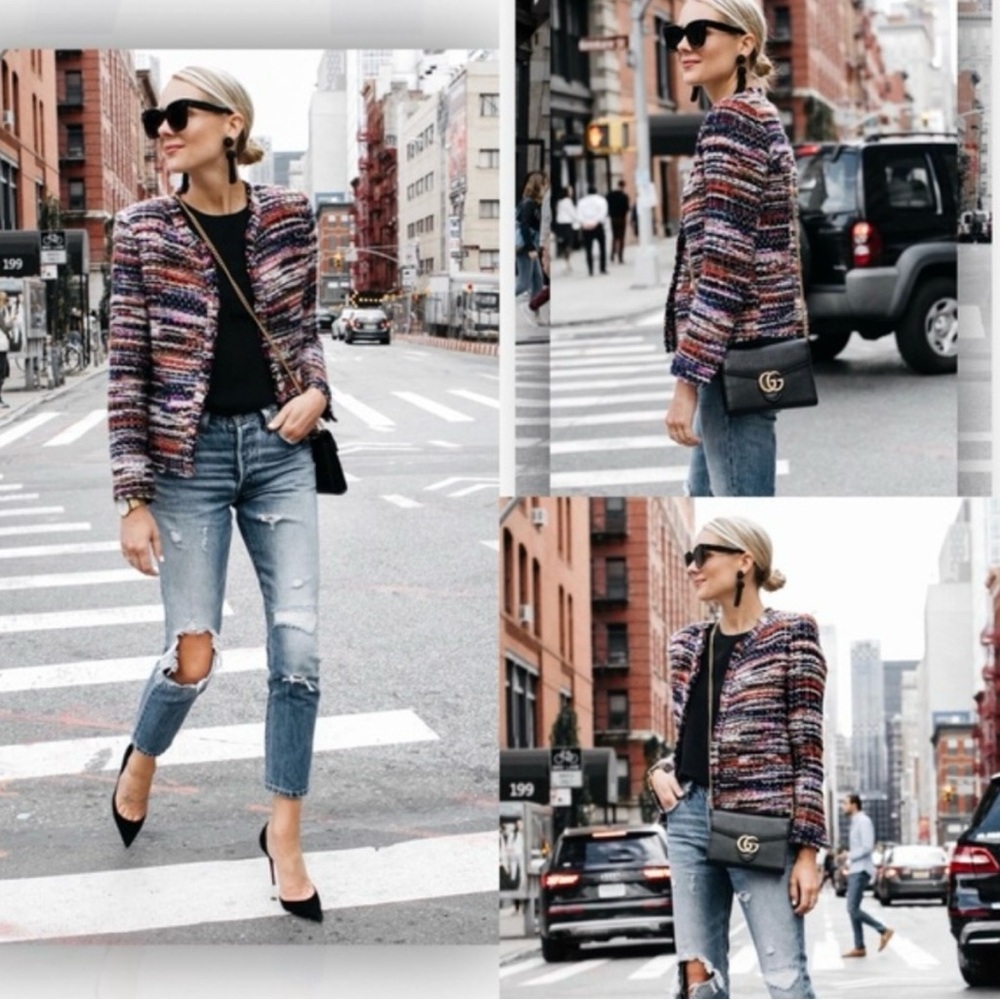 IRO Namanta Tweed Jacket in Mulitcolor 40